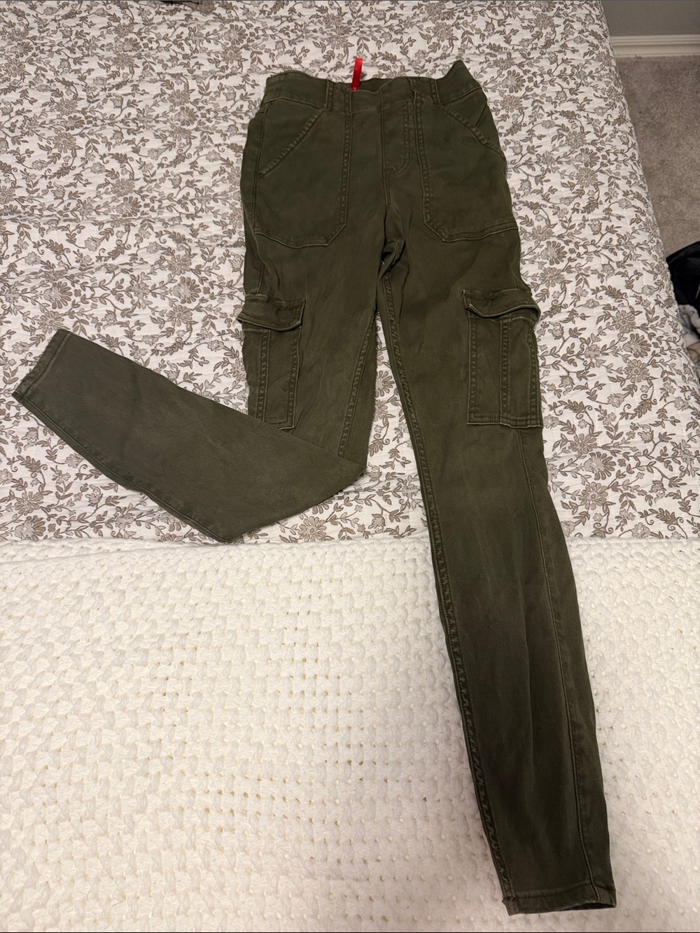 SPANX Olive Cargo Skinny Pants